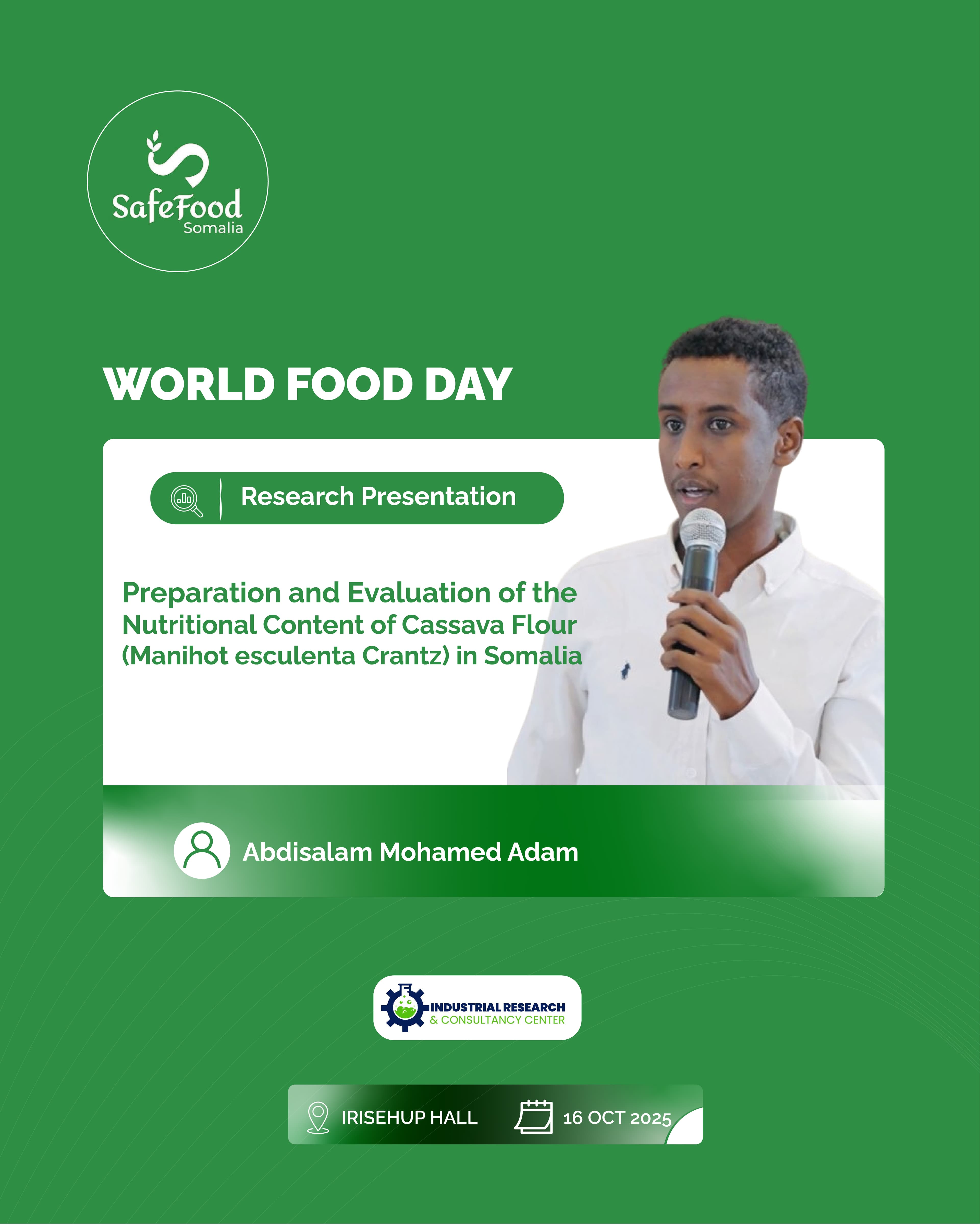 Food safety laboratory and technical context for Somalia's food system